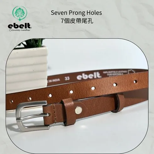 ［香港品牌 EBELT] EBC 336 印度製 頭層水牛皮真皮皮帶 BUFFALO TOP GRAIN LEATHER BELT 2.0cm