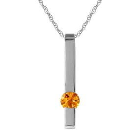 0.25 Carat 14K Solid White Gold Necklace Naturalcitrine