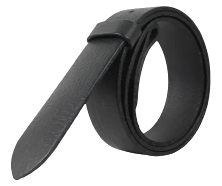 1 Inch (25mm) Wide Black Leather Belt Strap with Chicago Screws