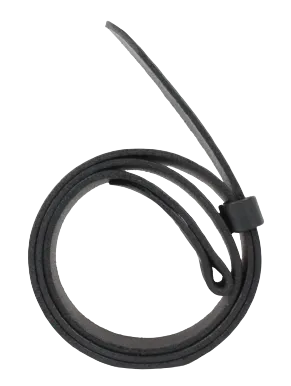 1 Inch (25mm) Wide Black Leather Belt Strap with Chicago Screws