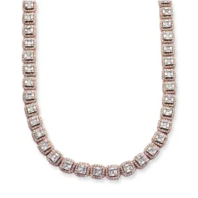 10KR W 14.00CTW BAGUETTE DIAMOND SQUARE CLUSTER