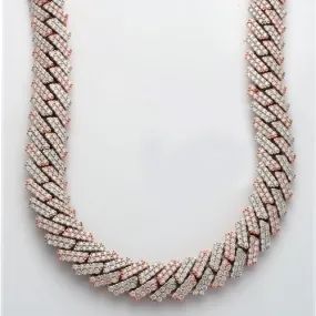 10KW R 52.00CTW DIAMOND  SQUARE CUBAN NECKLACE