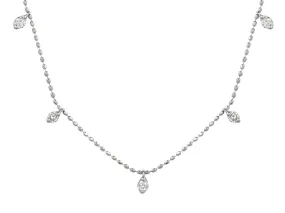 13 Diamond Dangle Necklace