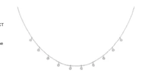 14k Bezel Drop Diamond Necklace- In Stock