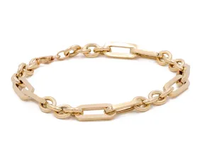 14K Yellow Gold Fashion Links Bracelet