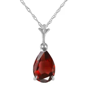 1.5 Carat 14K Solid White Gold Rest Of Today Garnet Necklace
