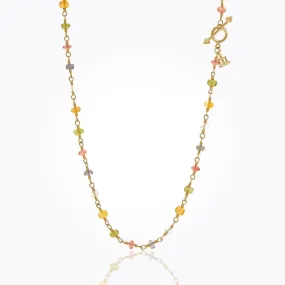 18K Light Mix Karina Necklace with mixed gemstone