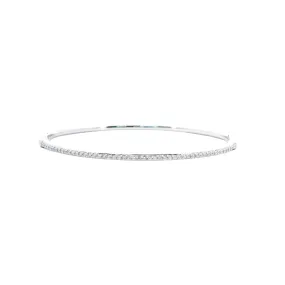 18K White Gold - Diamond Bangle Bracelet - J34873