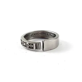 1970's Narrow Band Stainless Steel Spoon Ring