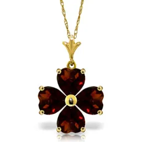 3.8 Carat 14K Solid Yellow Gold Femme Fatale Garnet Necklace
