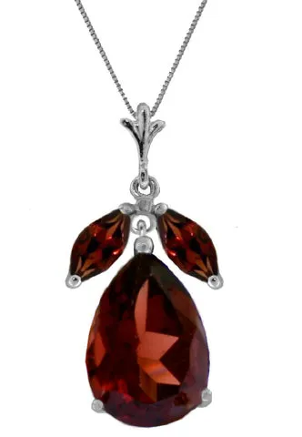 6.5 Carat 14K Solid Yellow Gold Early Autumn Garnet Necklace