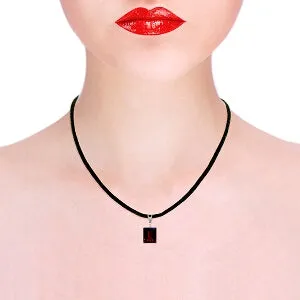6.51 Carat 14K Solid White Gold Dinner Friends Garnet Diamond Necklace
