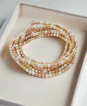 7 Piece Chrissy Bracelet Set by Nine Jewelry (rose gold)