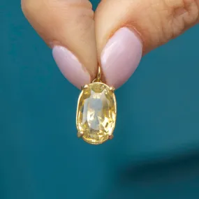 9ct Gold Yellow Sapphire Oval Charm, 5.20ct