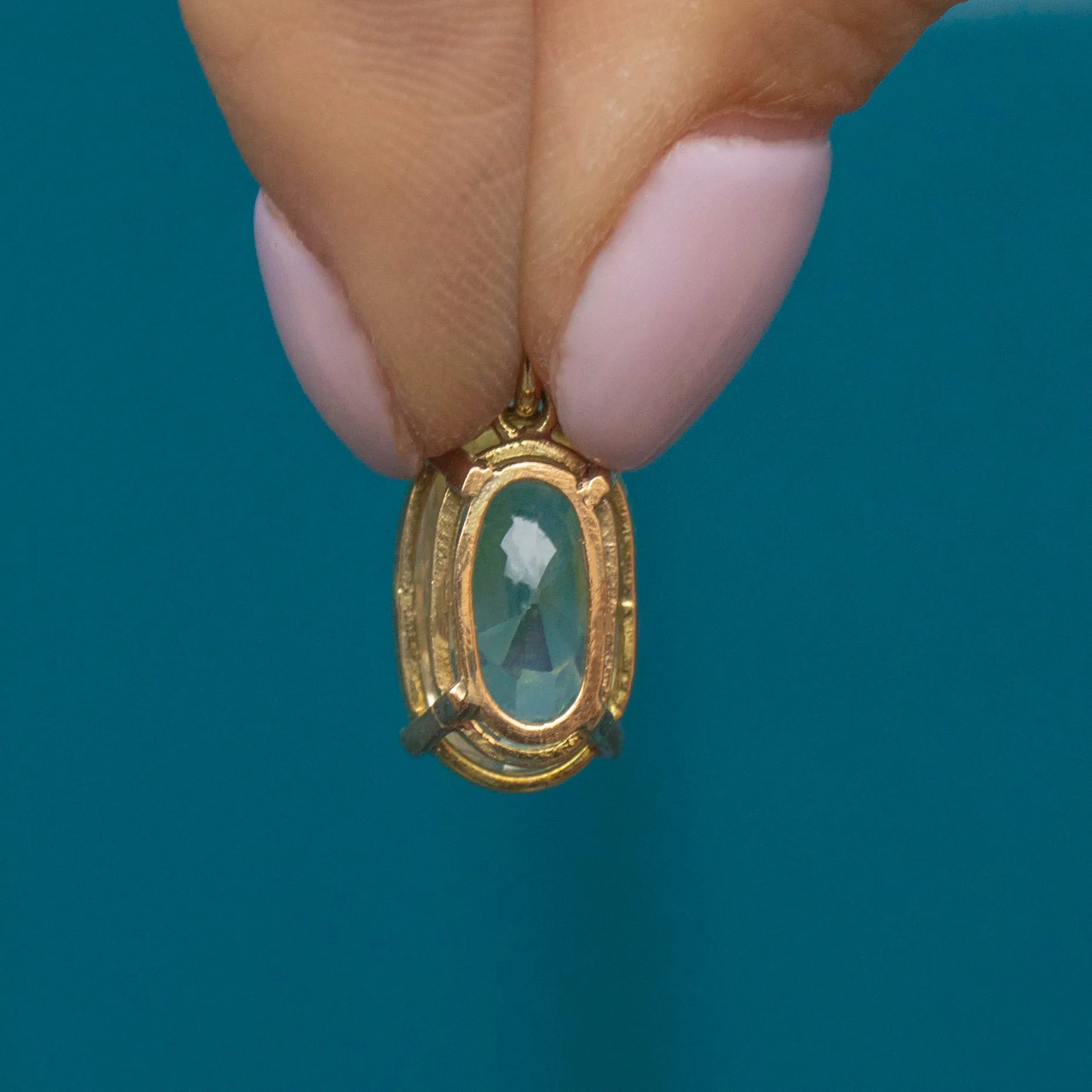 9ct Gold Yellow Sapphire Oval Charm, 5.20ct