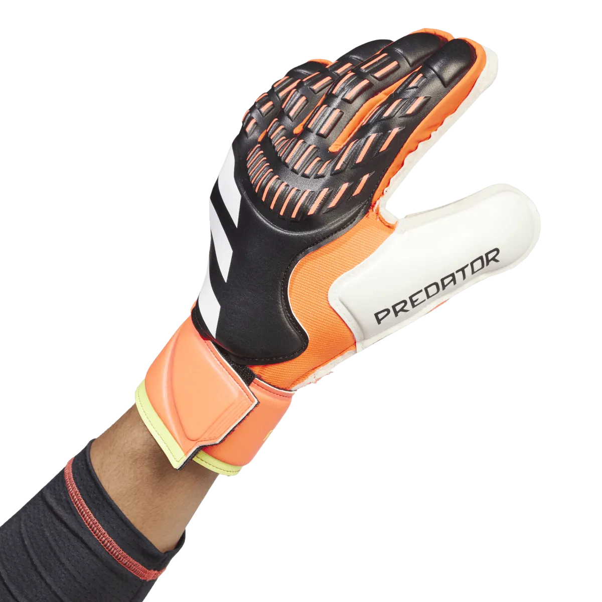 adidas Predator Match Fingersave Gloves IQ4037 Black/Solar Red/Solar Yellow