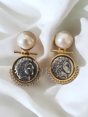 Ancient Roman Coin Earrings