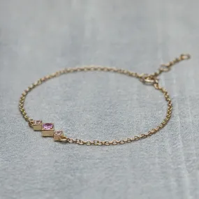 Balance Bracelet - Pink sapphires