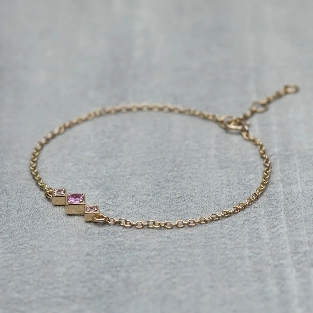 Balance Bracelet - Pink sapphires