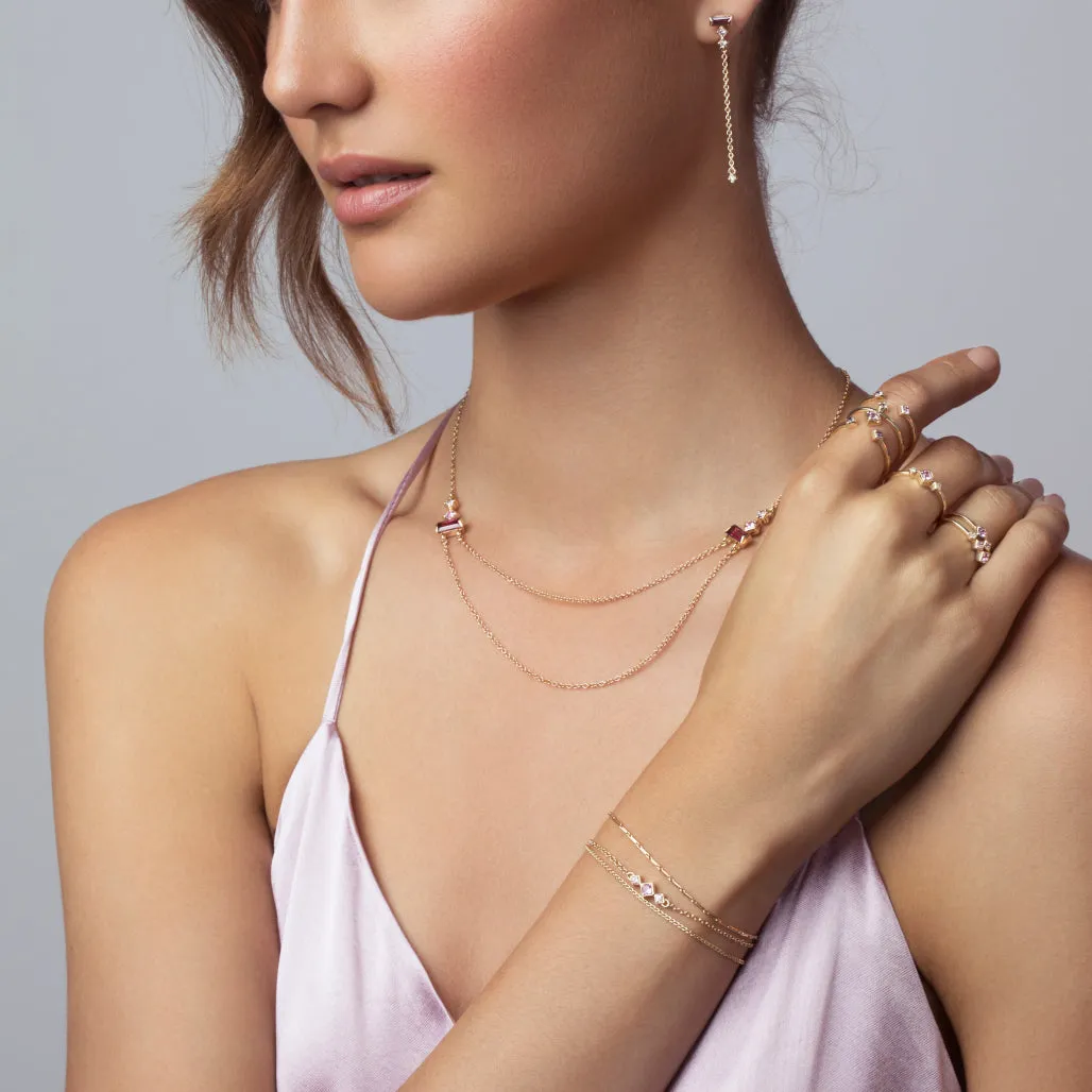Balance Bracelet - Pink sapphires