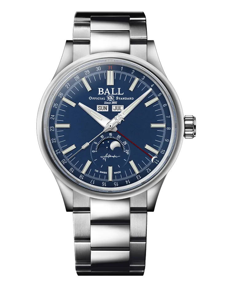 Ball Engineer II Moon Calendar - NM3016C-S1J-WH -  Blue