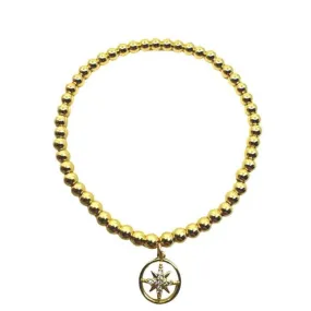 Beaded Bracelet: With 'North Star Charm' (BG442)