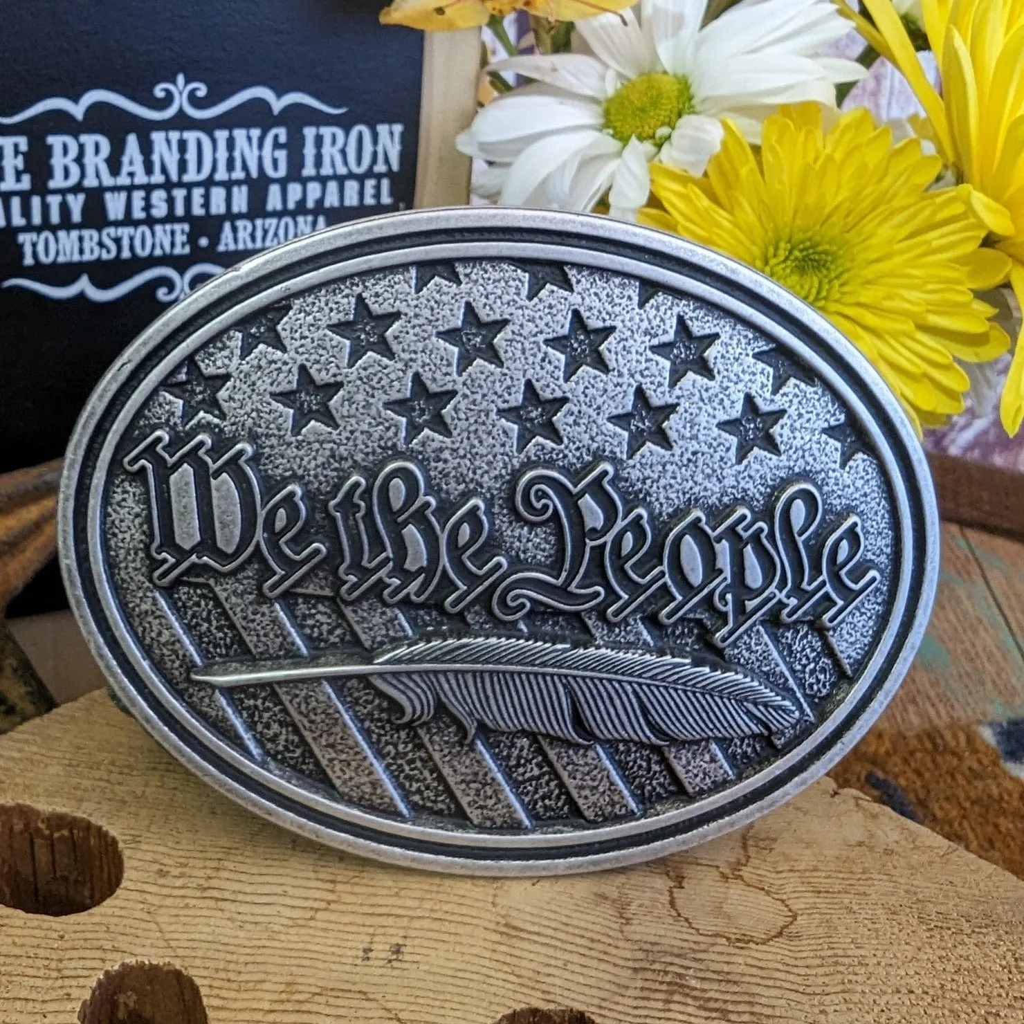 Belt Buckle "We The People" by Montana Silversmiths A946
