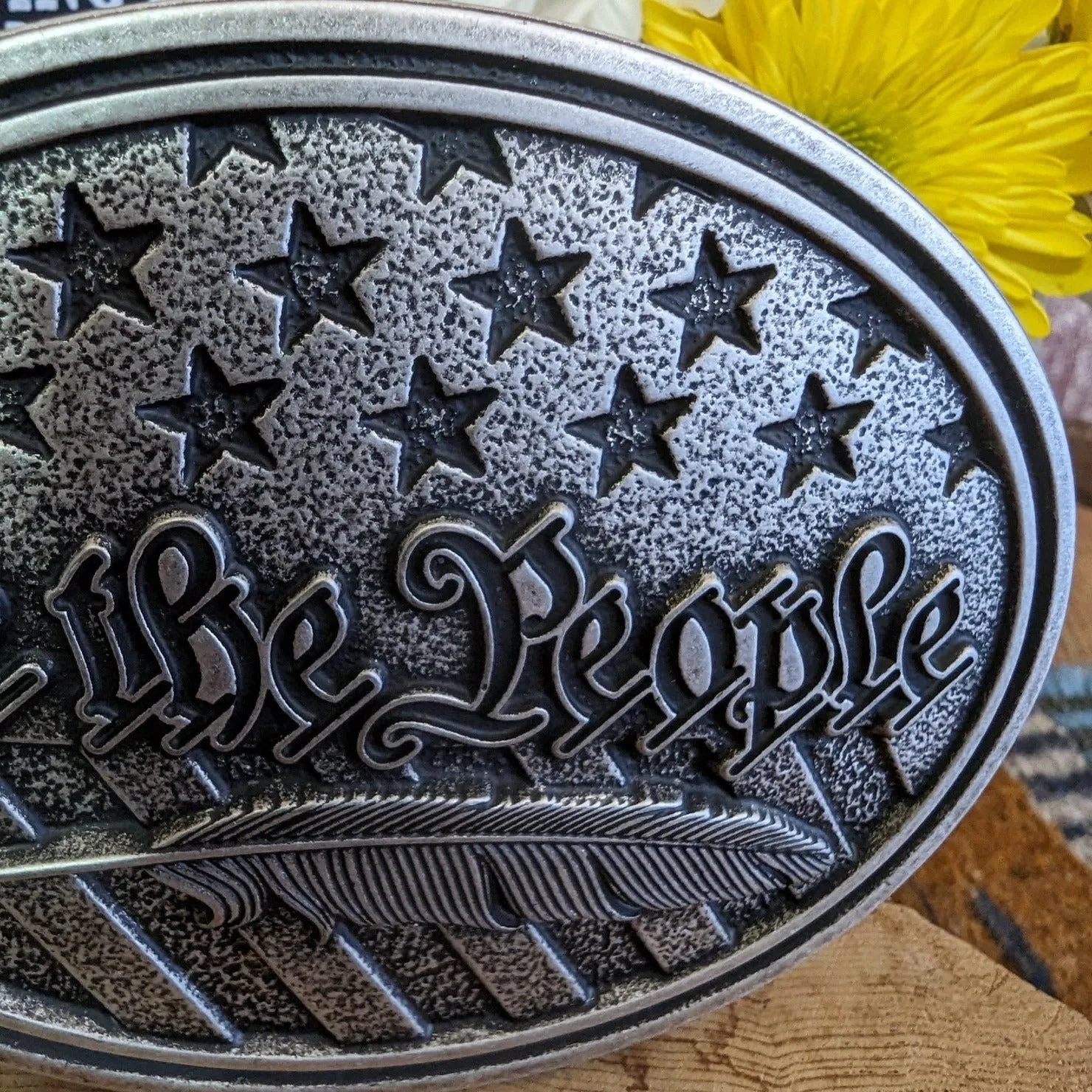 Belt Buckle "We The People" by Montana Silversmiths A946