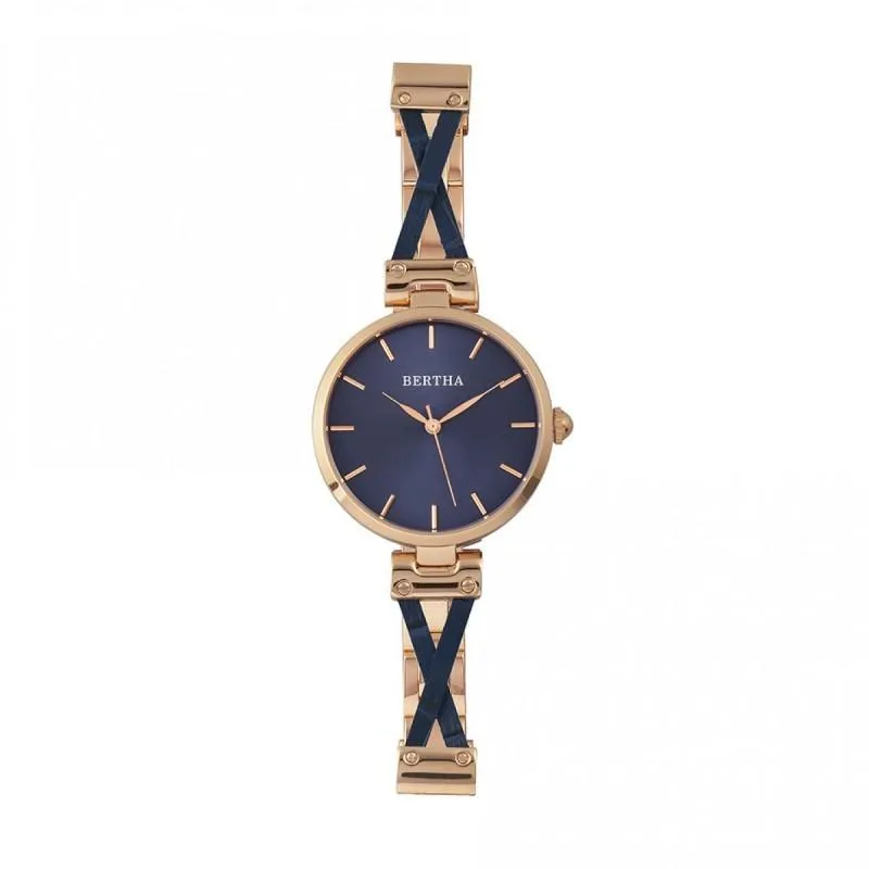 Bertha Amanda Criss-Cross Ladies Watch