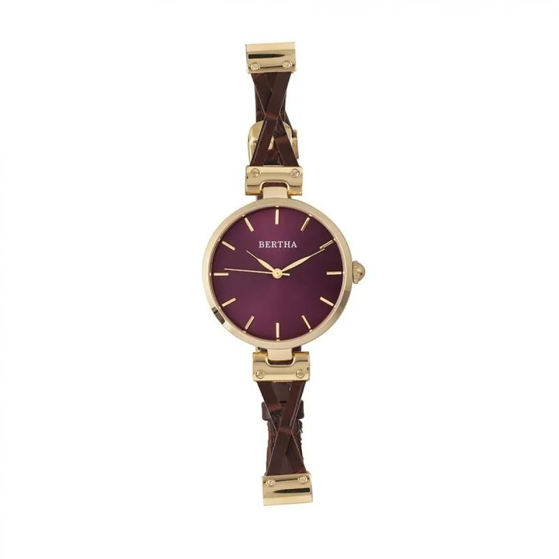 Bertha Amanda Criss-Cross Ladies Watch