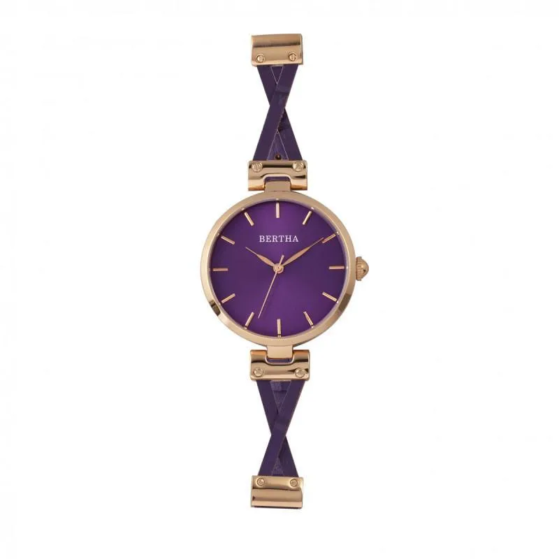 Bertha Amanda Criss-Cross Ladies Watch