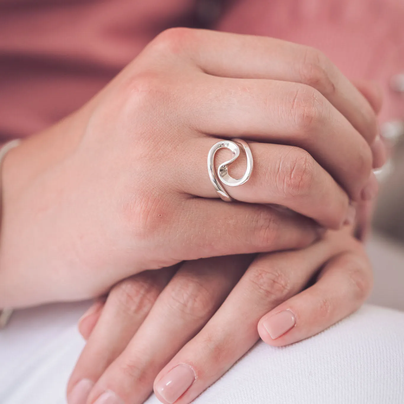 Bethan Silver Wave Ring
