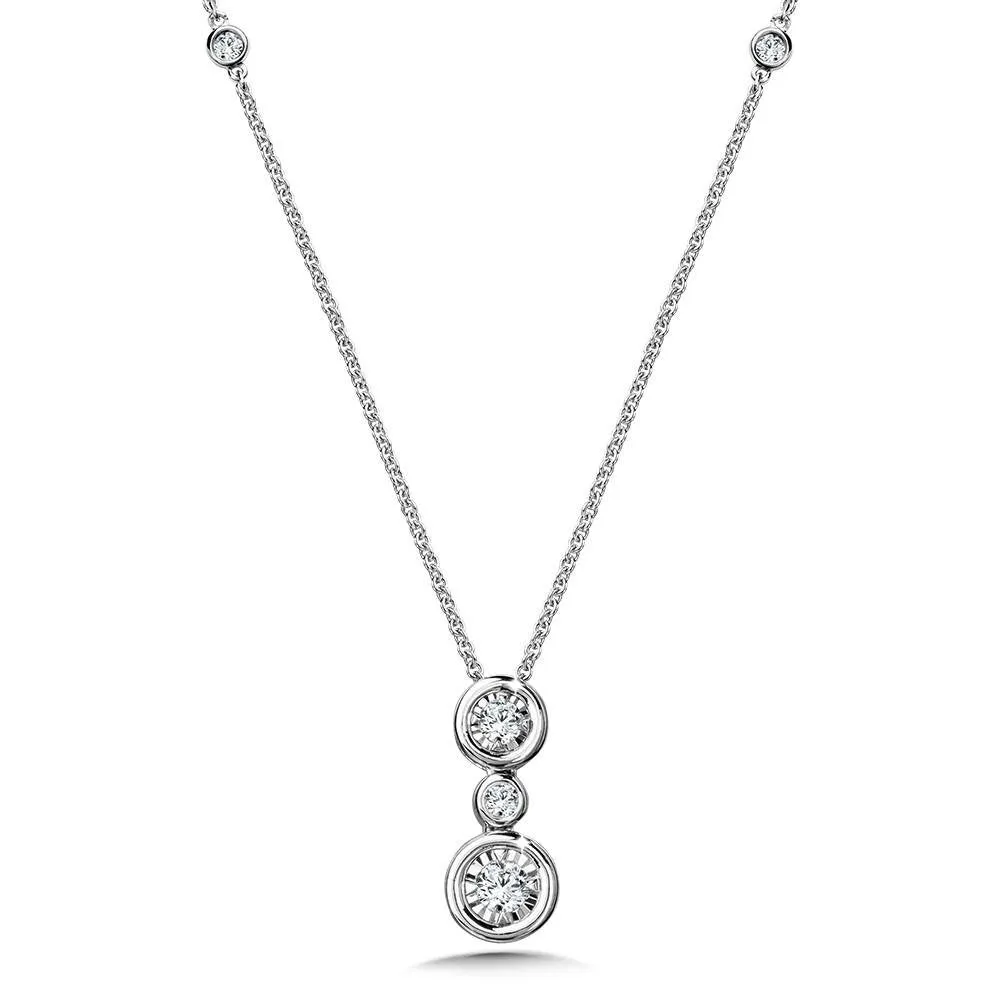 BEZEL-SET DANGLING DIAMOND STAR PENDANT