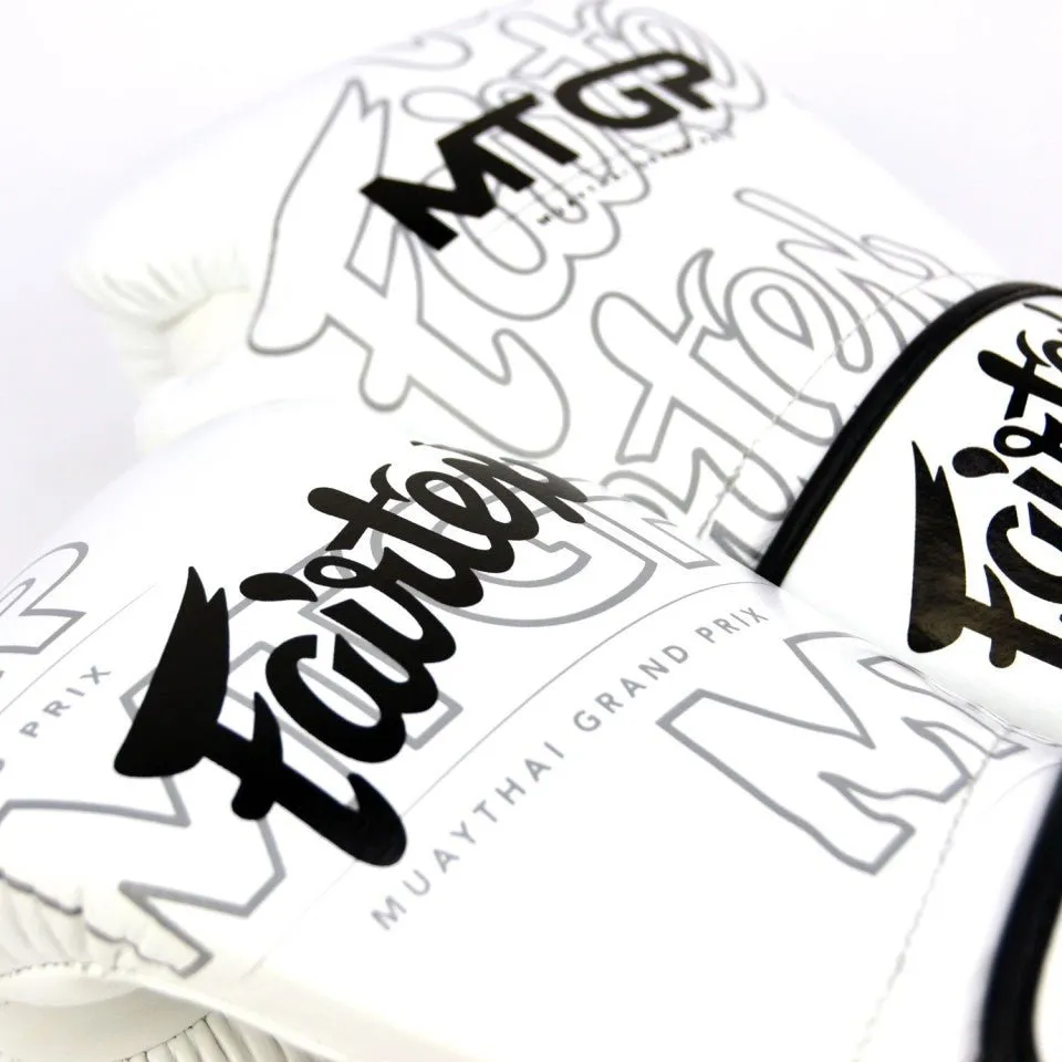 BGV Fairtex X MTGP White Velcro Boxing Gloves