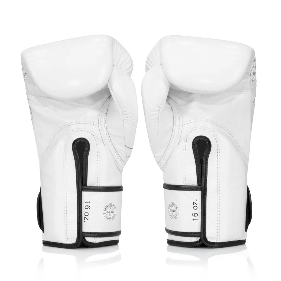 BGV Fairtex X MTGP White Velcro Boxing Gloves