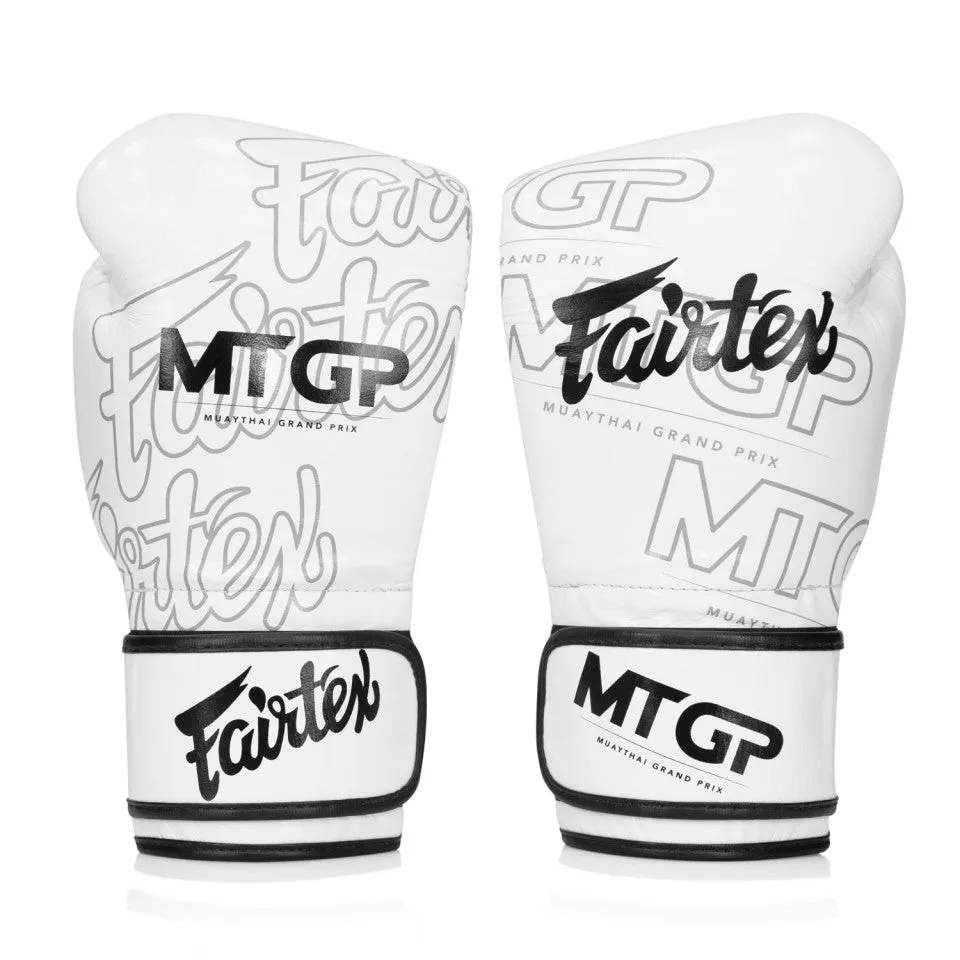 BGV Fairtex X MTGP White Velcro Boxing Gloves