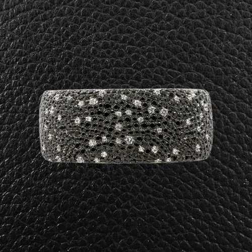 Black Spinel & White Sapphire Bangle Bracelet