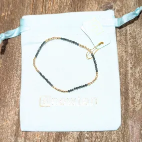 Blissful Pattern 2mm Bracelet - Faceted Hematite