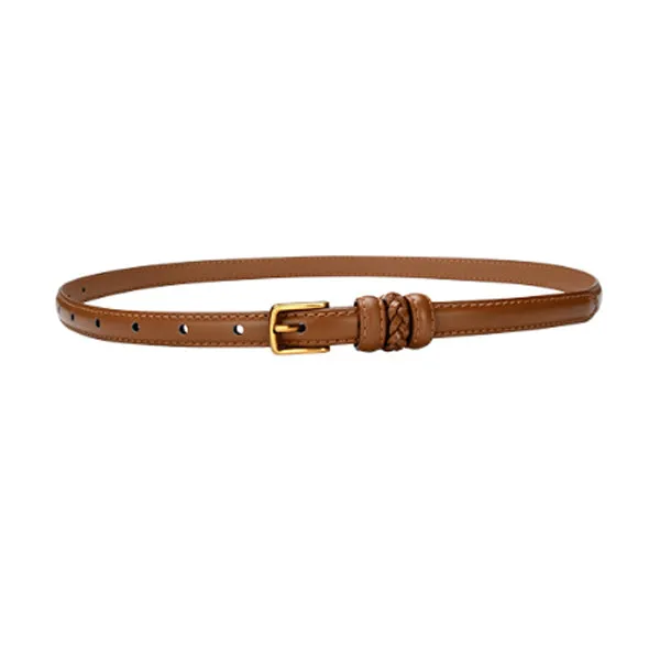 Caramel Women Genuine Leather Belt 焦糖色女士真皮皮带 KCBELT1058