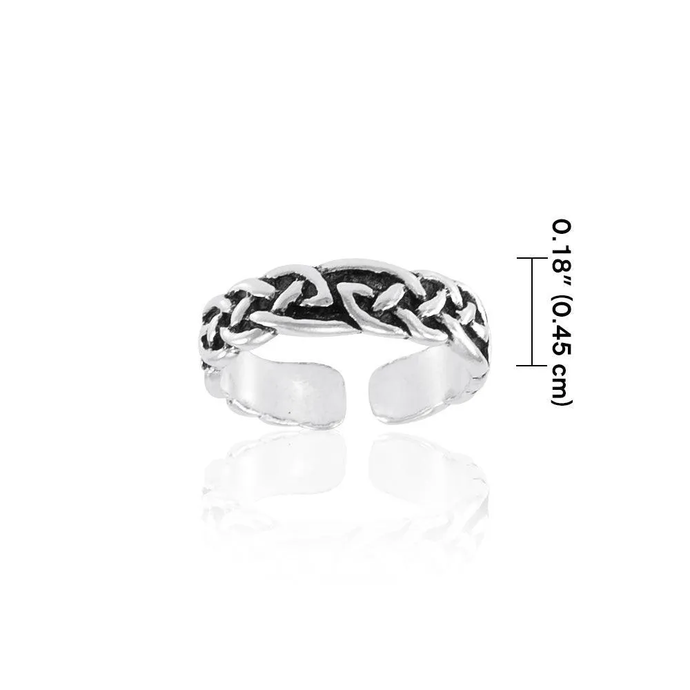 Celtic Knotwork Sterling Silver Toe Ring TR604