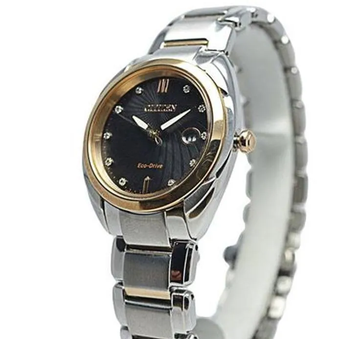 Citizen Eco Drive Diamonds Markers Stainless Steel Ladies Watch EM0315-59E