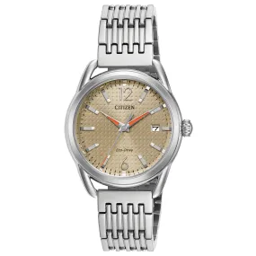 Citizen Womens 34mm Brown Dial Eco-Drive Solar Watch FE6080-54X