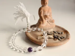 Clear Quartz Crystal Bracelet with Tassel