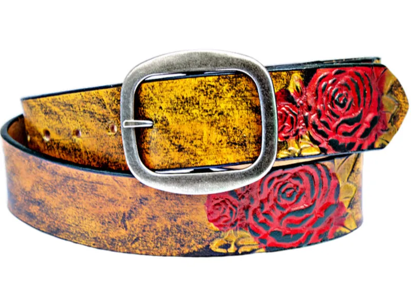 Desert Rose Leather Belt