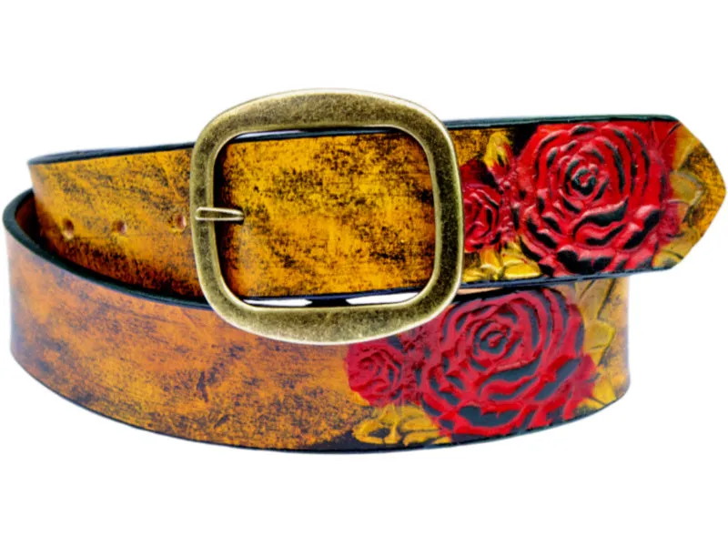Desert Rose Leather Belt