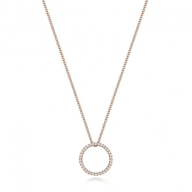 Diamond Jewellery 18ct Gold Diamond Circle Necklace NDQ120R