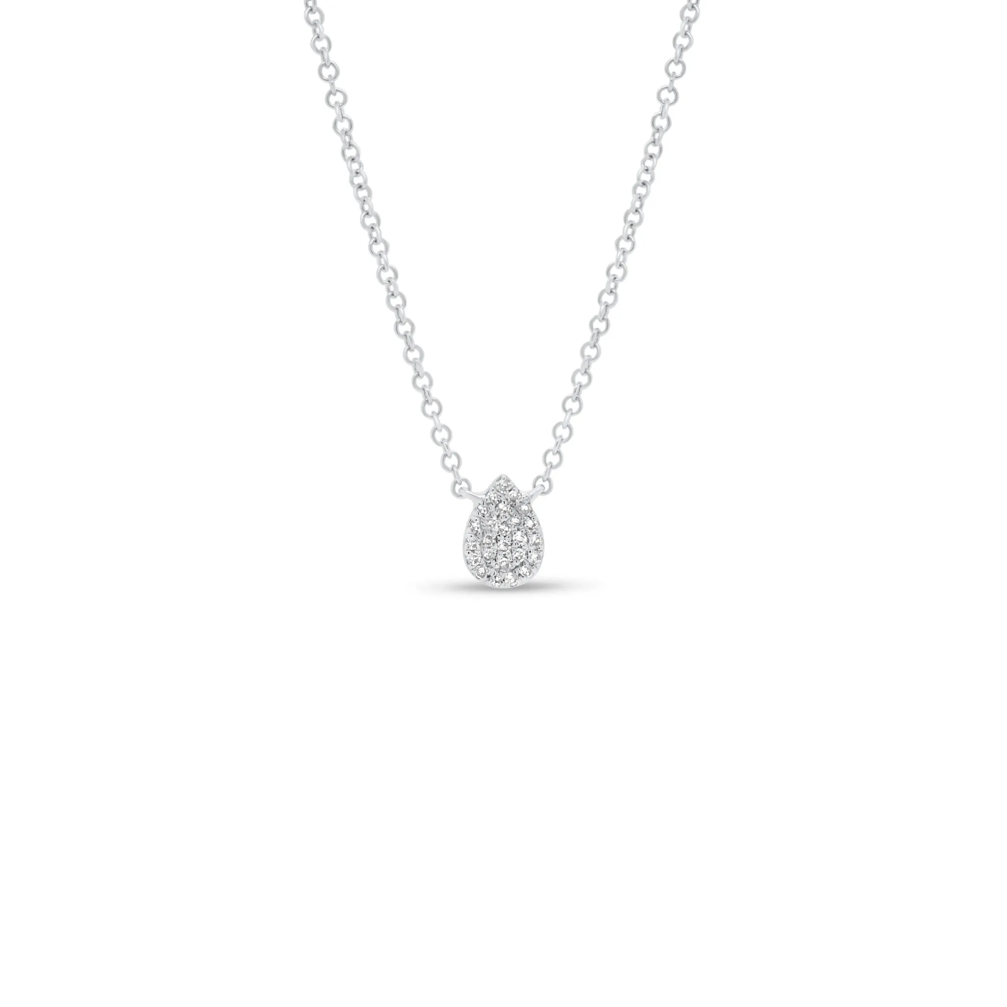 Diamond Pave Teardrop Pendant