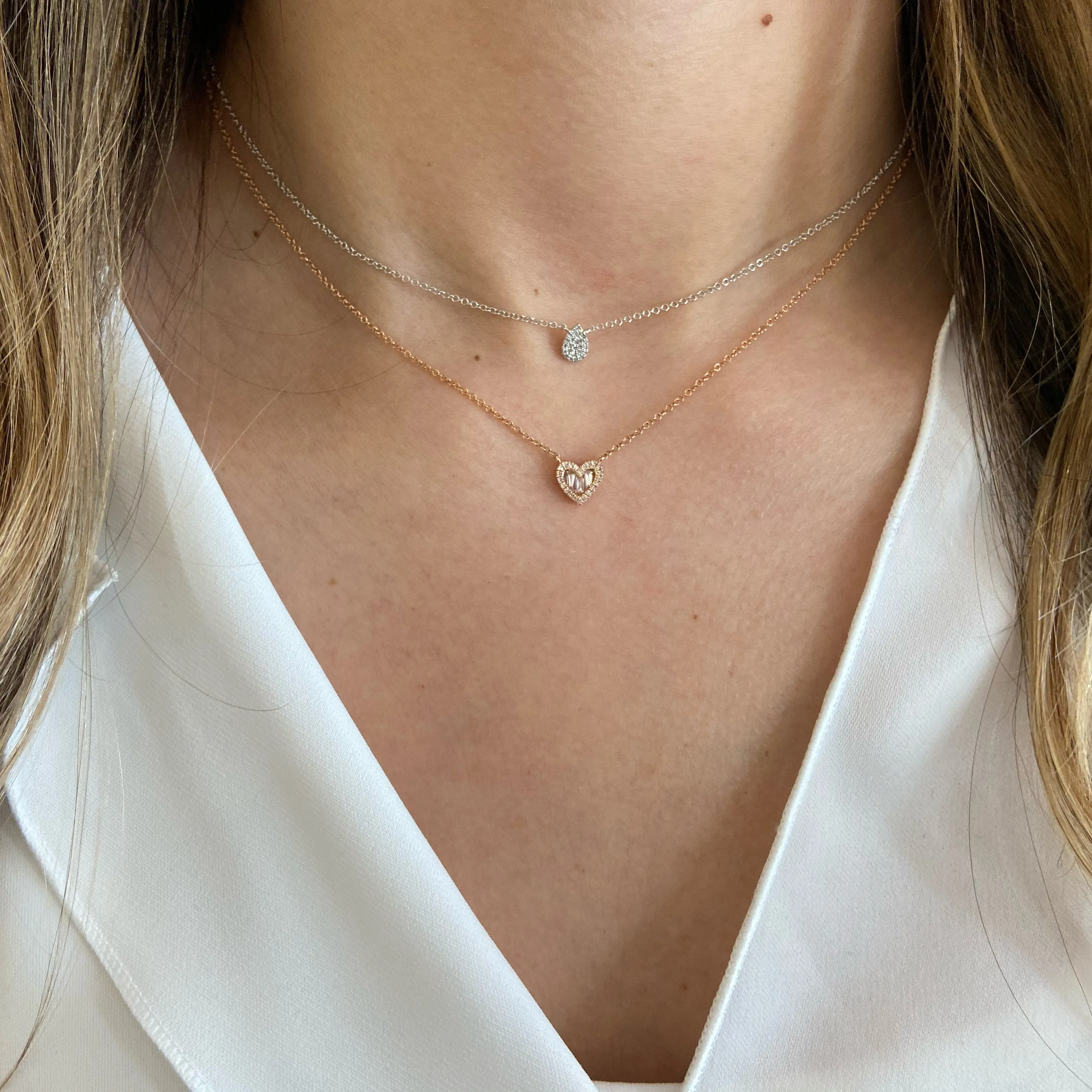Diamond Pave Teardrop Pendant