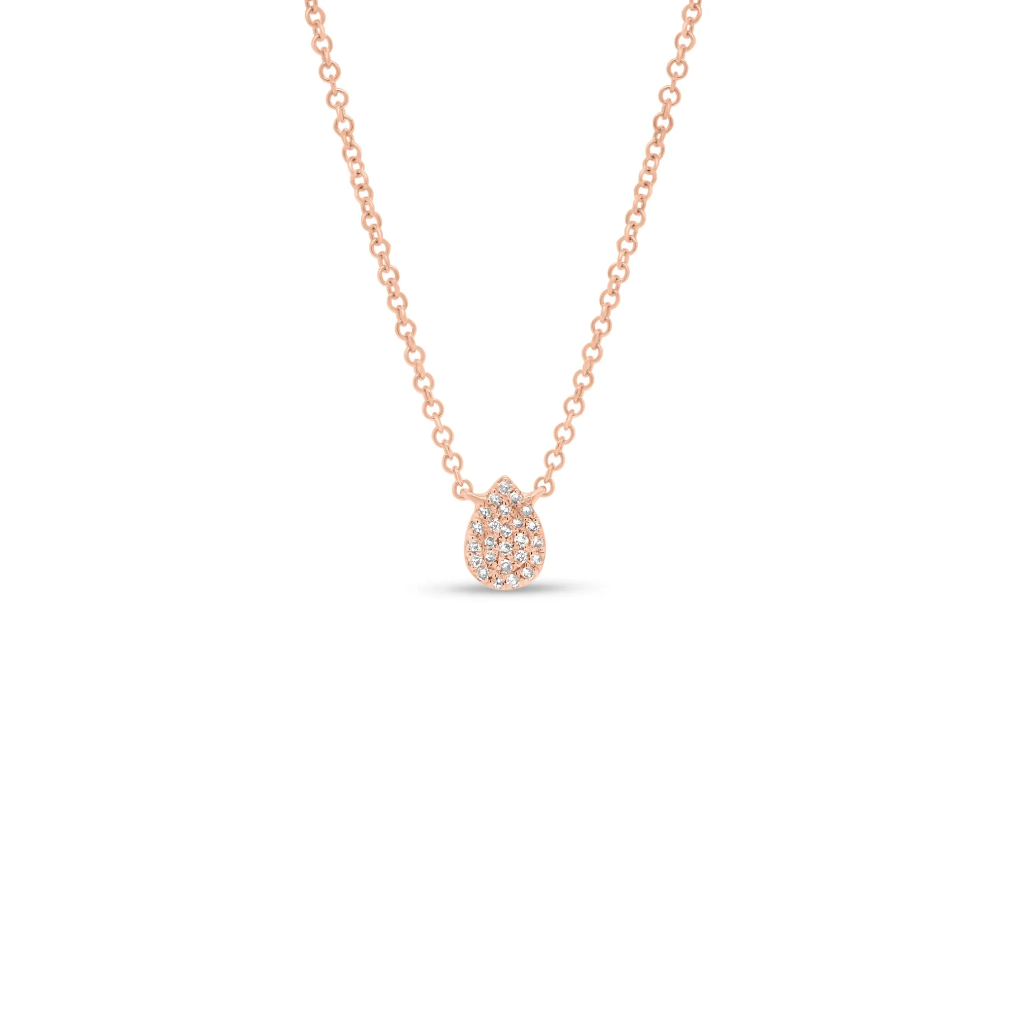 Diamond Pave Teardrop Pendant