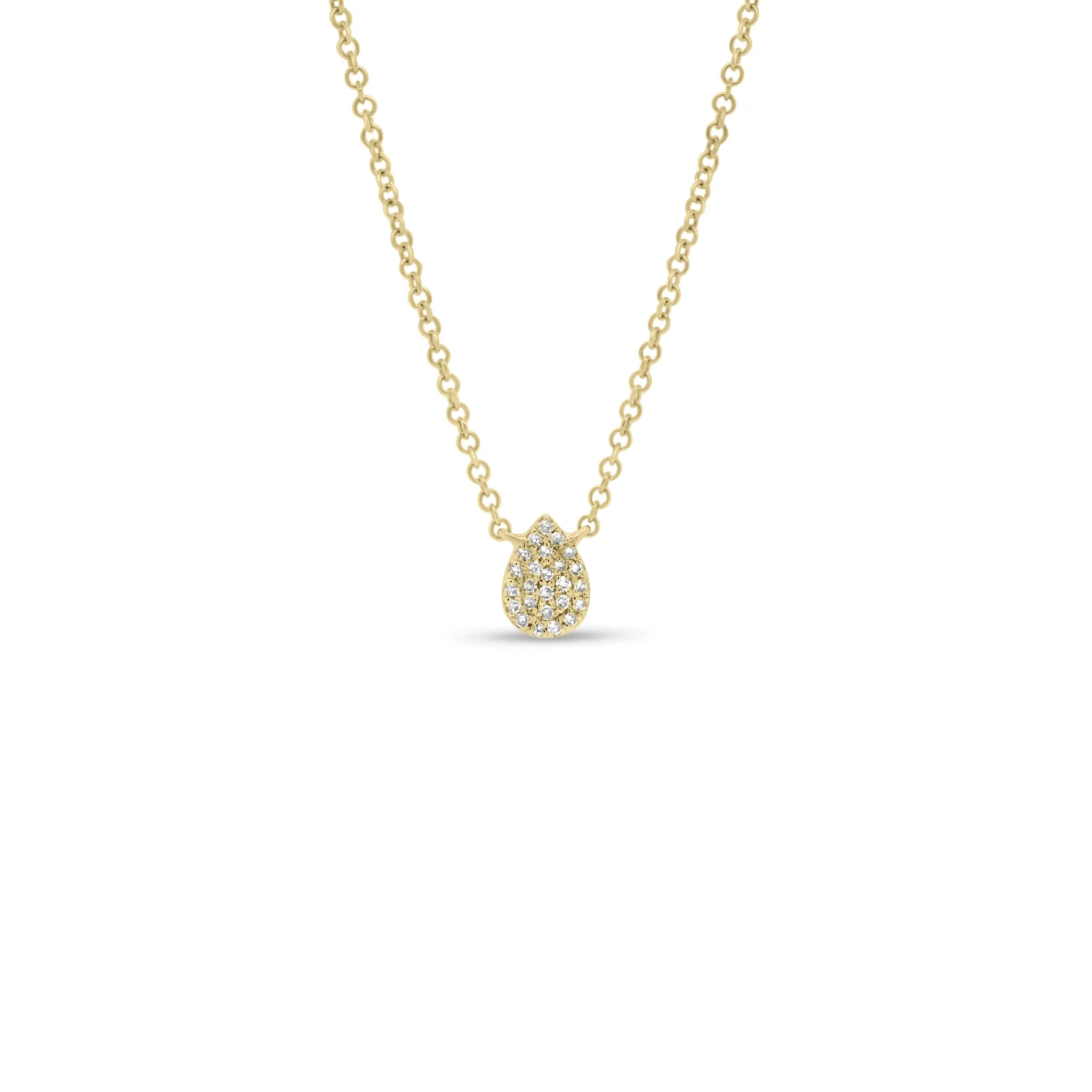 Diamond Pave Teardrop Pendant
